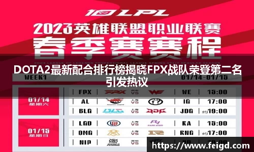 DOTA2最新配合排行榜揭晓FPX战队荣登第二名引发热议